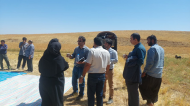 برگزاری برنامه آموزشی مدیریت زراعی و معرفی ارقام گندم دیم در روستای حاجی‌آرش شهرستان زنجان